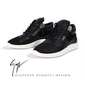Giuseppe Zanotti Megatron Nero Black leather mesh Sneakers Size 36 MSRP: $795